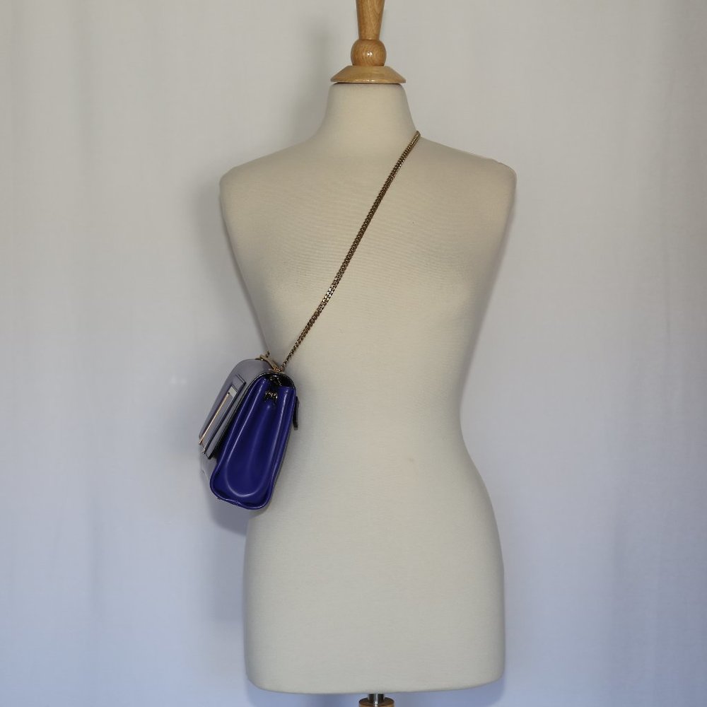 ICONIC JIMMY CHOO Violet Alba Shoulder Chain bag Retail$1690 - Picture 3 of 14